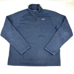 Patagonia Better Sweater Fleece Men's Small Pullover 1/4 Zip Blue Polyester